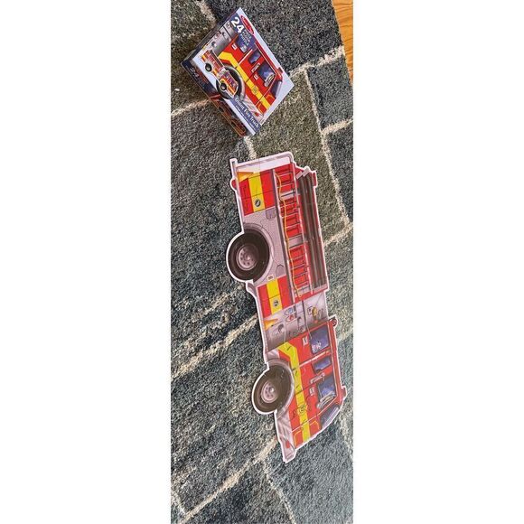 Melissa and Doug Kids Jumbo Jigsaw Floor Puzzle Giant Fire Truck Engine - Picture 3 of 3